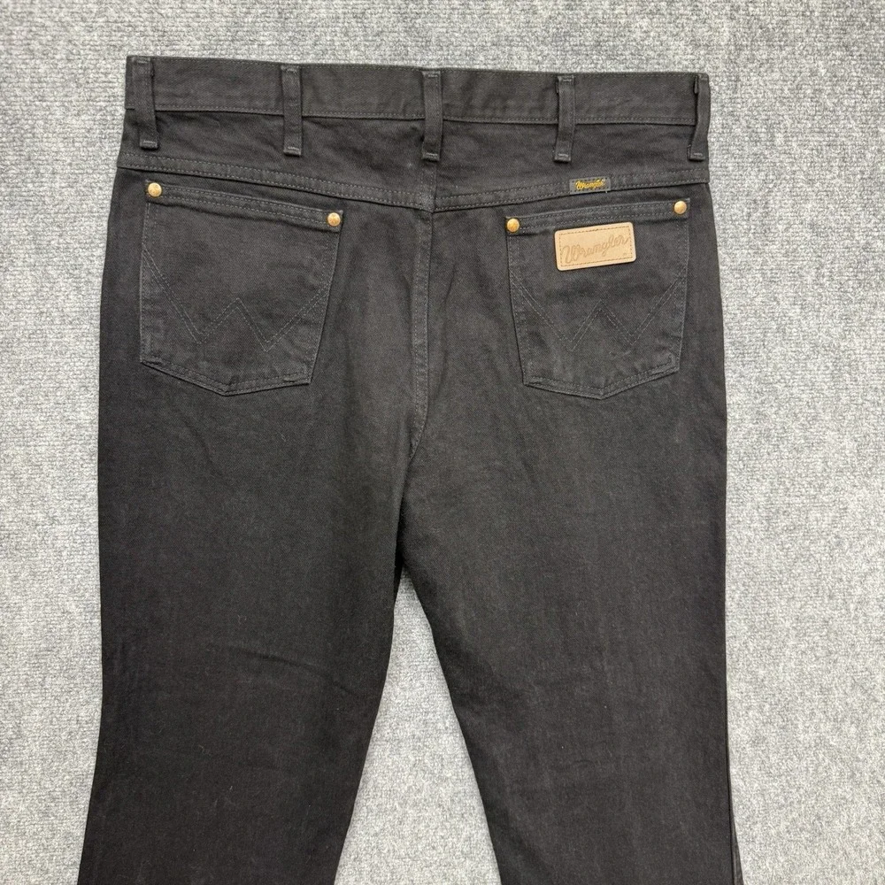 Wrangler 936Wbk Cowboy Cut black straight leg jeans men's size 34 34x32 western